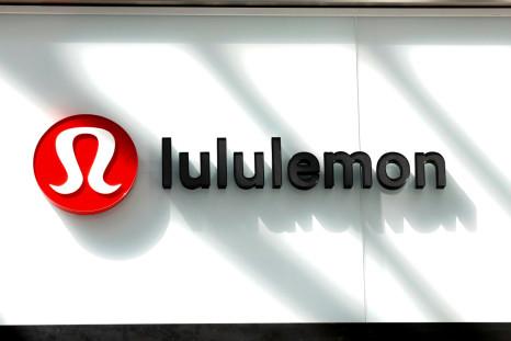 The logo for Lululemon Athletica is seen outside a retail store in New York