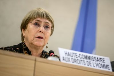 UN rights chief Michelle Bachelet had until now remained mum about whether she would seek to stay on