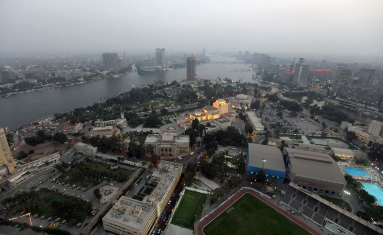 A view of the city skyline and River Nile from Cairo tower building