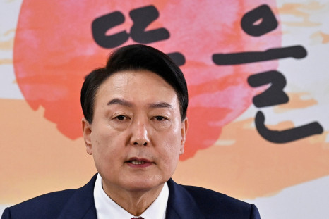 South Korea's president-elect Yoon Suk-yeol holds a news conference about his presidential office's relocation plans, in Seoul