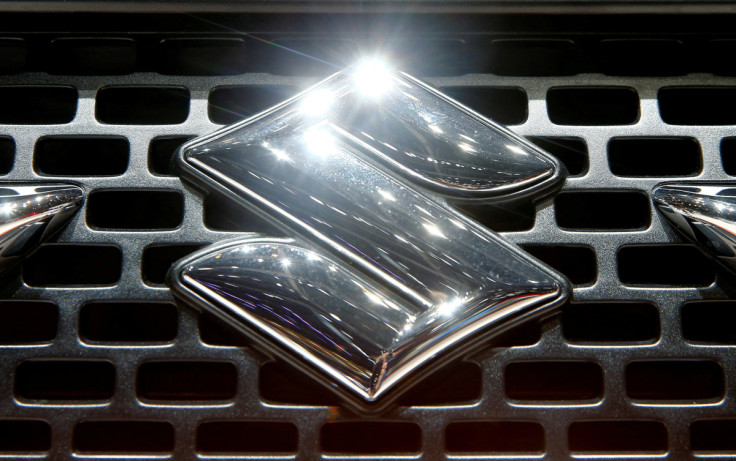 The logo of Suzuki is seen during the 87th International Motor Show at Palexpo in Geneva