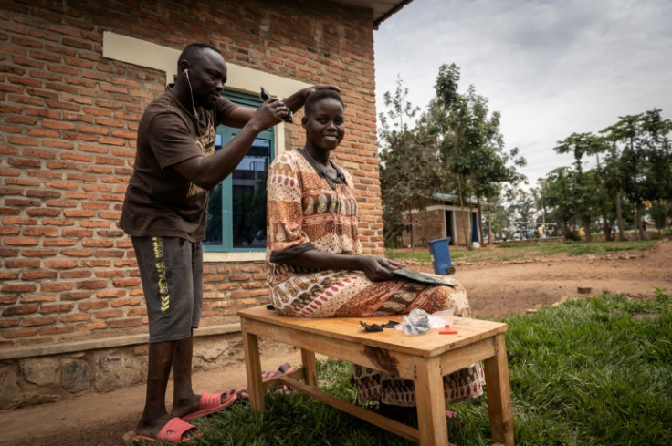 The Gashora camp has a centre where residents can learn skills such as hairdressing