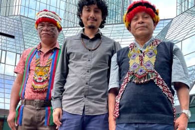 Activists meet Deutsche Bank to voice concerns about energy project in Amazon