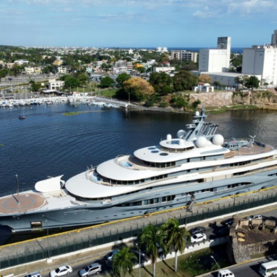 Hit with US sanctions: the Russian yacht Flying Fox in Santo Domingo, Dominican Republic