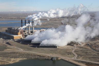Steam rises from the coal-fired Jim Bridger power plant outside Rock Springs, Wyoming, U.S.