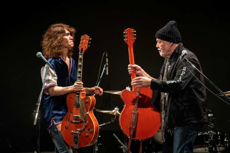 Canadian guitarist Randy Bachman and Japanese musician Takeshi traded guitars