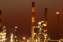 Views of Total Grandpuits oil refinery
