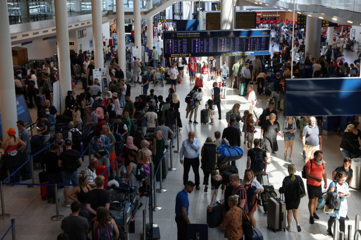 Travellers are seen at Copenhagen Airport Kastrup in Copenhagen