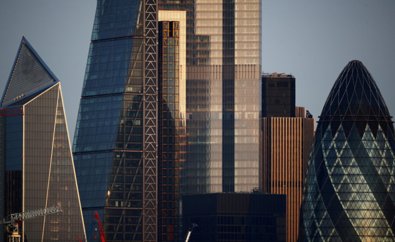 Des gratte-ciel dans le quartier financier de la ville de Londres sont vus à Londres