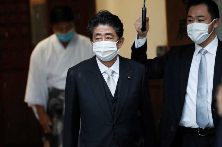 Former Japanese Prime Minister Shinzo Abe visits Yasukuni Shrine in Tokyo