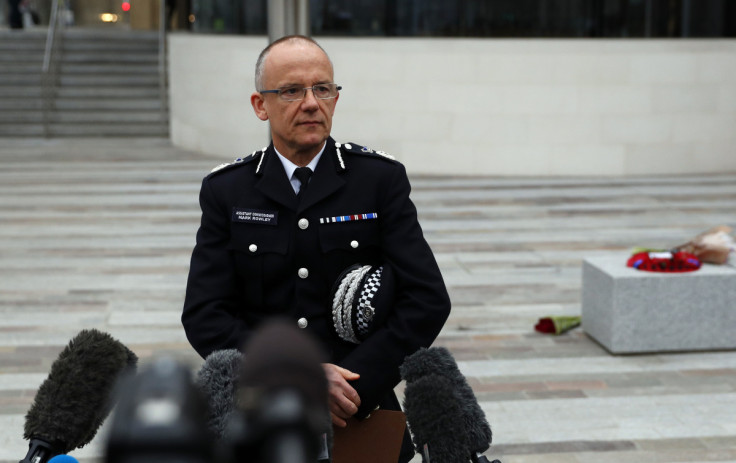 Britain's top anti-terrorism officer, Mark Rowley, speaks to the media outside New Scotland Yard following a recent attack in Westminster, in London