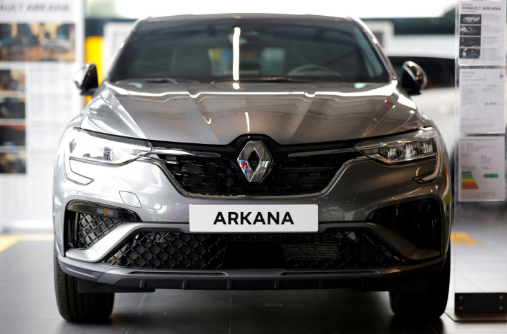 A Renault Arkana car is pictured at a dealership in France