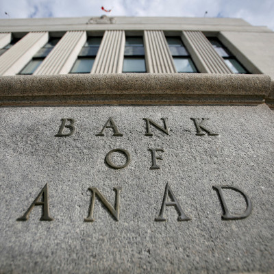 A sign is pictured outside the Bank of Canada building in Ottawa