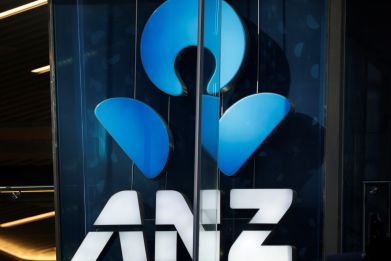 An ANZ bank logo is pictured in Sydney