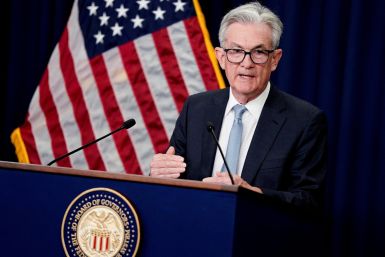 Federal Reserve Board Chair Jerome Powell speaks about the U.S. economy and Fed interest rate plans during news conference following Federal Open Market Committee (FOMC) meeting in Washington