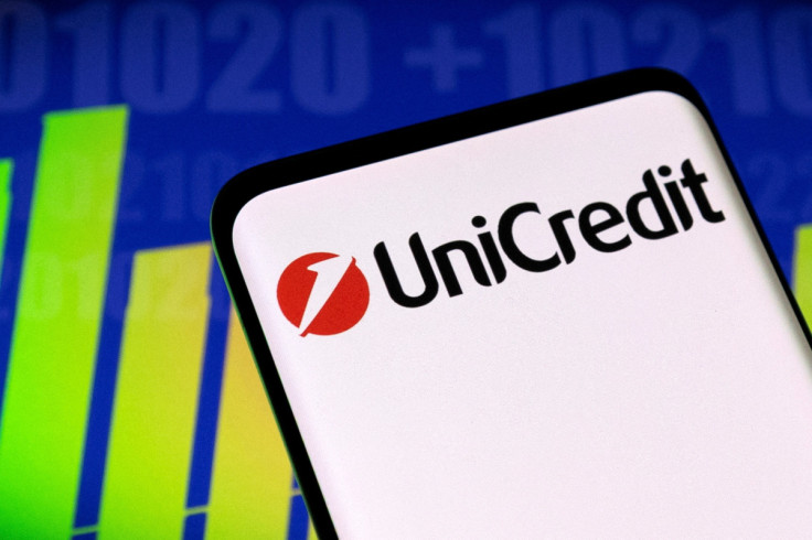 Illustration shows Unicredit logo