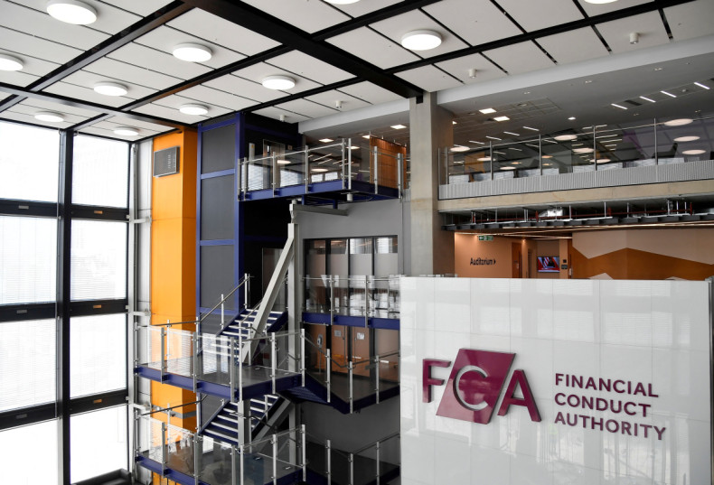 FCA signage is seen at their head offices in London