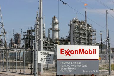 View of the Exxon Mobil refinery in Baytown, Texas