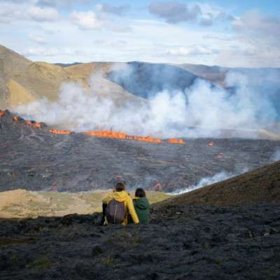 The eruption is tricky to access, requiring a strenuous 90-minute hilly hike from the closest car park