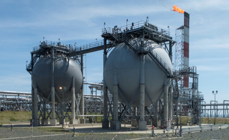 A general view of the liquefied natural gas plant operated by Sakhalin Energy at Prigorodnoye on the Pacific island of Sakhalin