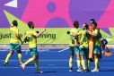 Australia's men's hockey team celebrate winning gold at the 2022 Commonwealth Games
