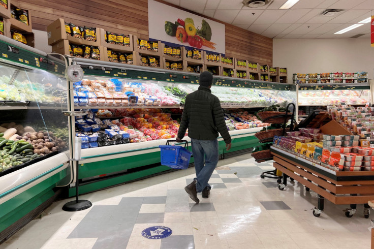 A person shops at the North Mart grocery store in Iqaluit