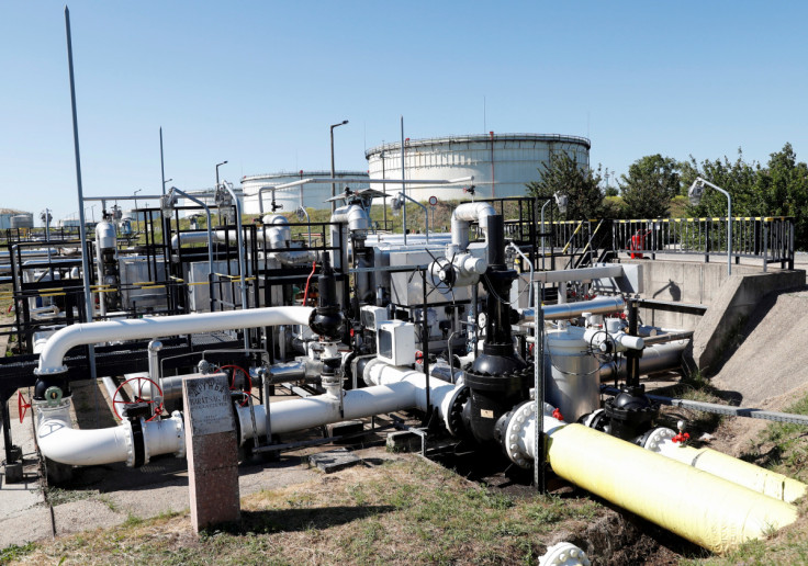 The Druzhba oil pipeline between Hungary and Russia is seen at the Hungarian MOL Group's Danube Refinery in Szazhalombatta