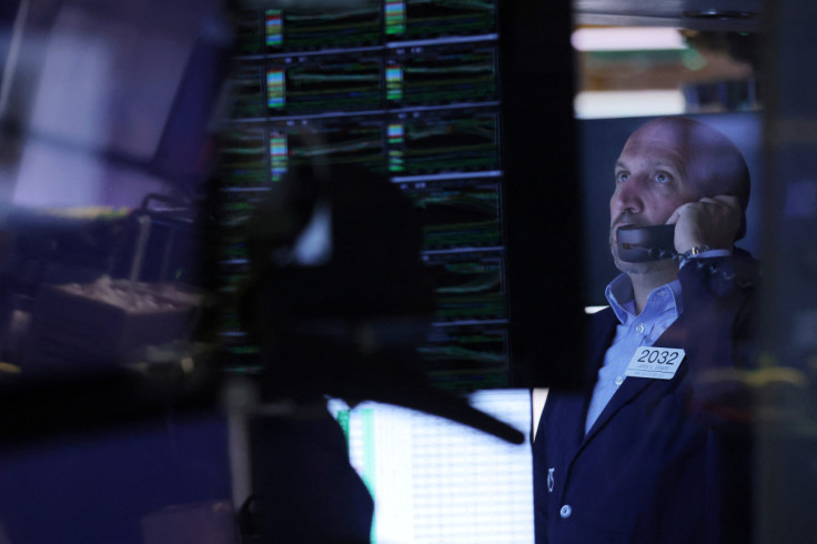 A trader works on the trading floor at the New York Stock Exchange (NYSE) in Manhattan, New York City