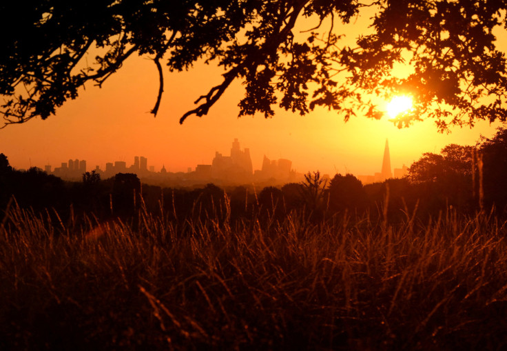 Sunrise above London skyline as second heatwave is predicted for parts of the country, in London