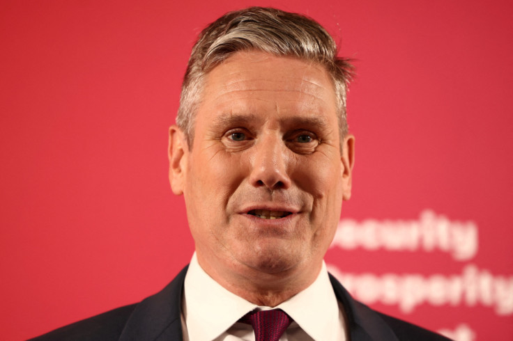 British leader of the Labour Party Starmer holds news conference in London