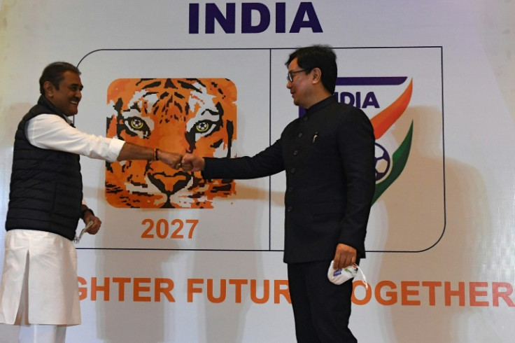 Praful Patel (L) was president of the All India Football Federation