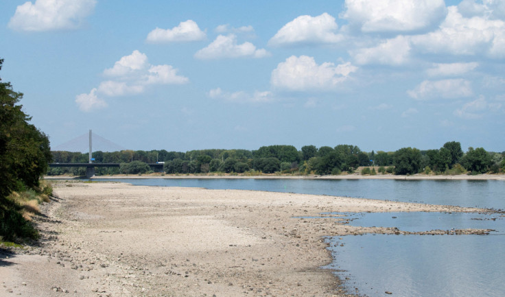 Drought means low water levels in Rhine