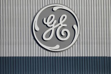 The logo of U.S. conglomerate General Electric is pictured at the site of its energy branch in Belfort