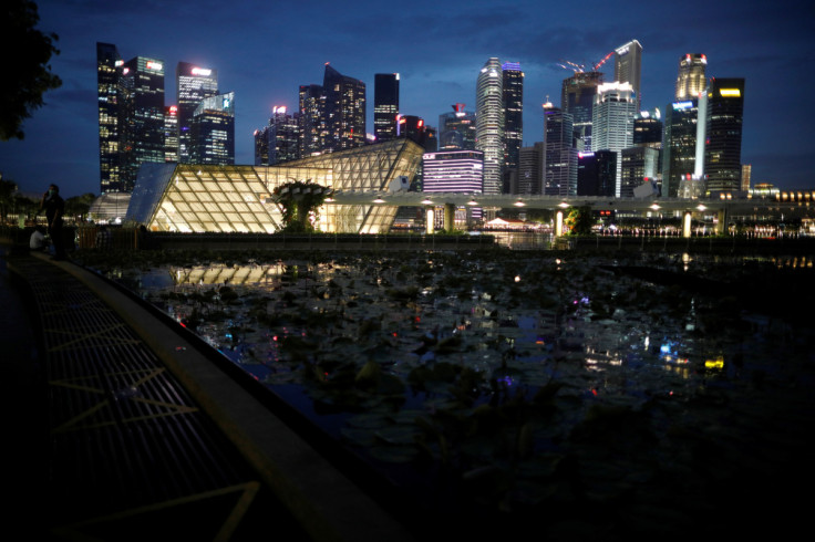 A view of the city skyline in Singapore