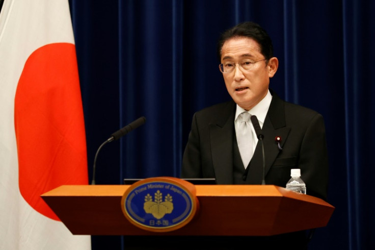 Prime Minister Fumio Kishida joined the meeting remotely after testing positive for Covid-19