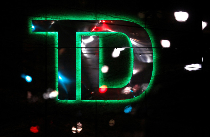 A logo of Toronto Dominion Bank (TD) is seen at a branch location in Toronto