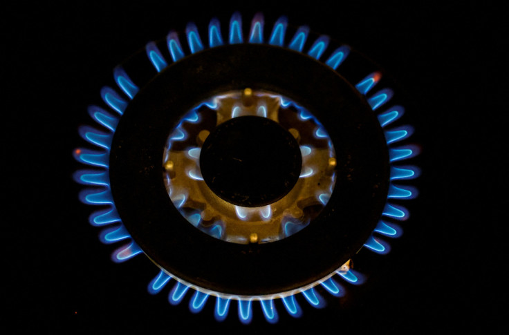 Illustration picture of flames from a gas burner on a cooker in France