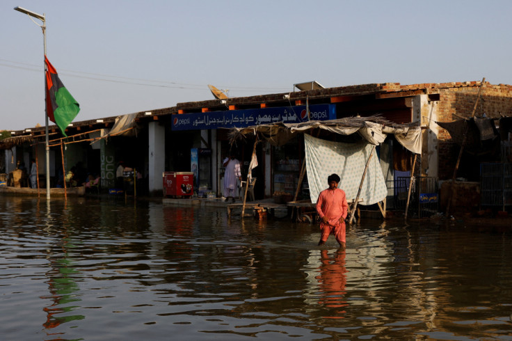 Monsoon season in Bajara village, at the banks of Manchar lake, in Sehwan