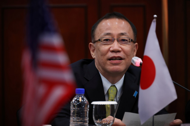  Takehiro Funakoshi, Director-General of the Asian and Oceanian Affairs Bureau speaks during a meeting with his South Korean counter part Kim Gunn and U.S. counterpart Sung Kim at the Foreign Ministry in Seoul