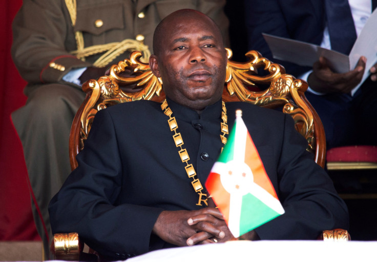 Burundi's President elect Evariste Ndayishimiye attends his inauguration ceremony at the Ingoma Stadium in Gitega