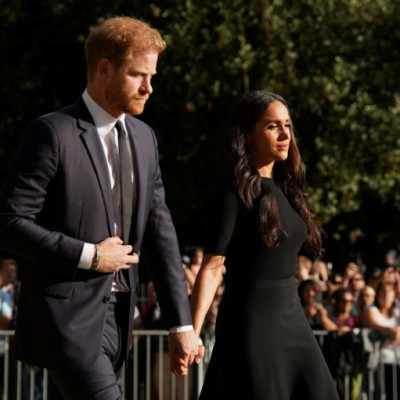 Prince Harry and his wife Meghan joined his brother William and sister-in-law Kate at Windsor Castle