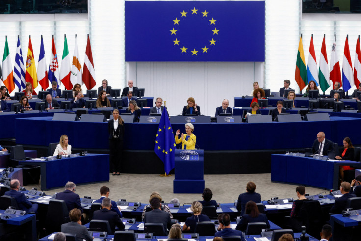 The European Parliament in session, in Strasbourg, France