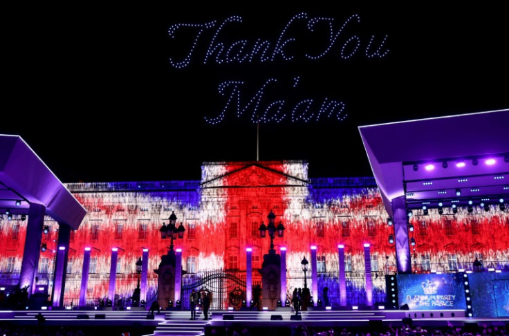 A drone light show formed part of the Platinum Jubilee celebrations at Buckingham Palace