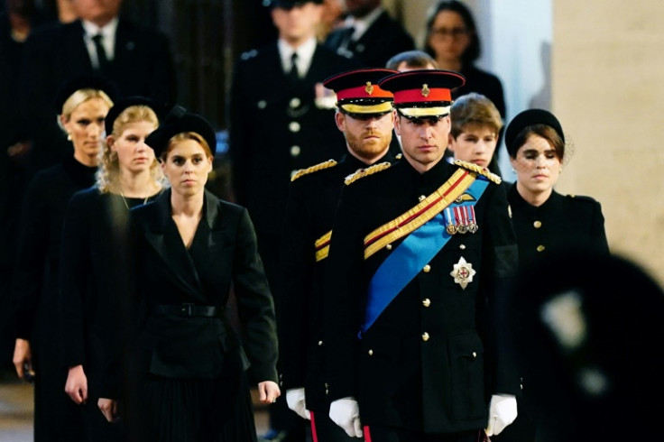 Queen Elizabeth II's grandchildren also paid their respects