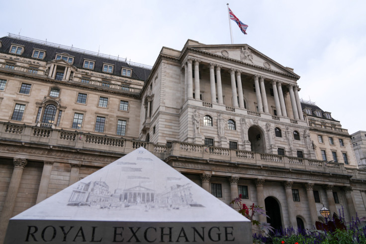 A view of the Bank of England in London