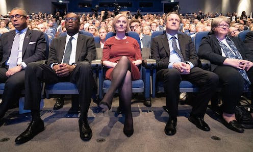 The cabinet having an absolute hoot at their annual conference in Birmingham.