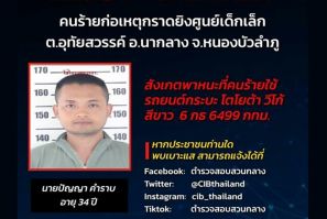 This handout from the Facebook page of Thailand's Central Investigation Bureau shows a picture of former policeman Panya Khamrab, who is believed to have killed at least 30 people in a nursery