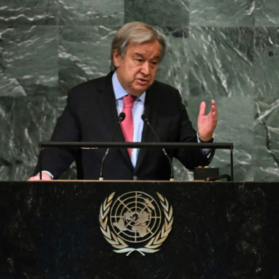The UN General Assembly is set on October 9, 2022, to debate a resolution condemning Russia's annexation of four Ukrainian regions; Secretary-General Antonio Guterres, seen here on September 20 at the UN, has sharply denounced the Russian move