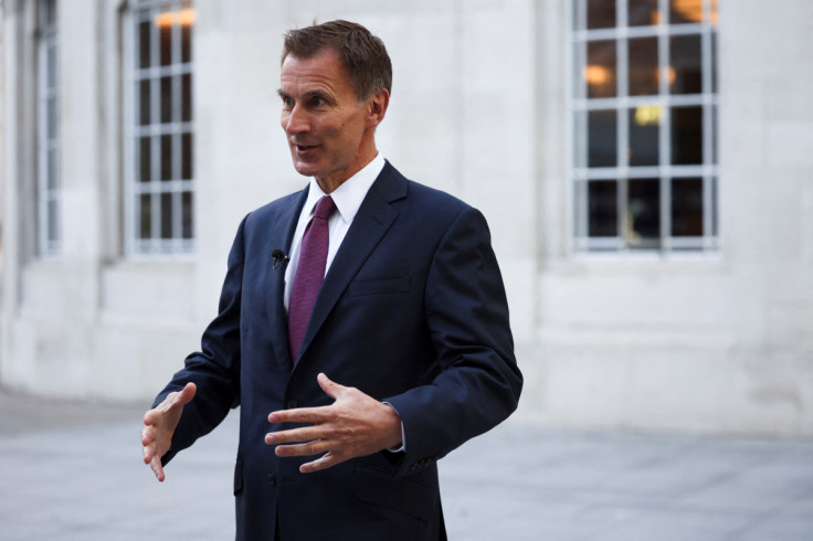 British Chancellor of the Exchequer Jeremy Hunt interview, in London