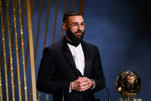 Karim Benzema received the Ballon d'Or at a ceremony in Paris on Monday